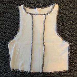 GARAGE Contrast Stitch High Neck Tank
